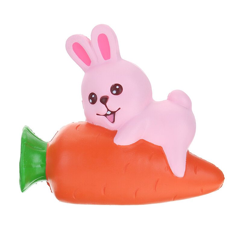 Yunxin Squishy Rabbit Bunny Holding Mrkva 13 cm Pomaly Rastúca S Obalom Kolekcia Darčeková Dekoračná Hračka