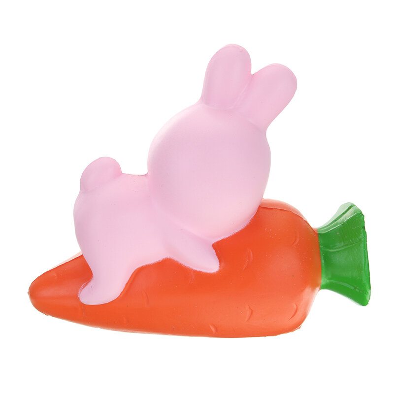 Yunxin Squishy Rabbit Bunny Holding Mrkva 13 cm Pomaly Rastúca S Obalom Kolekcia Darčeková Dekoračná Hračka
