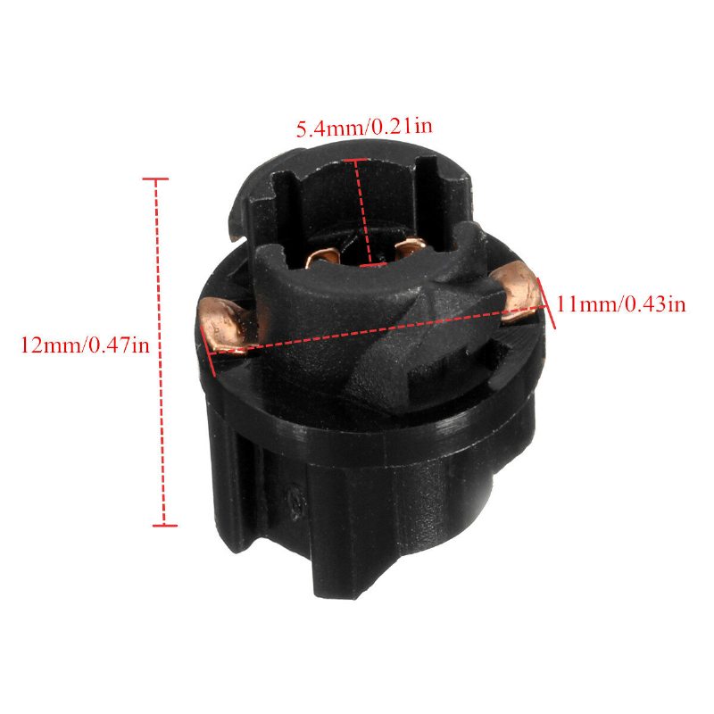 10ks T5 Socket Twist Lock Pre Pc74 Prístrojový Panel Zásuvka Dash Žiarovka