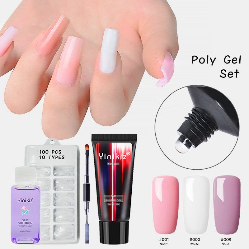 13ml Sada Akrylového Gélu Extend Fast Uv Builder Gel Slip Solution Forma Na Nechty Štetec Nail Art