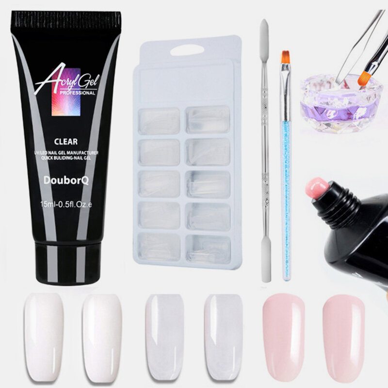 4 Ks Jelly Gel Set Na Predlžovanie Nechtov Soak Off Quick Builder Crystal Gel Nail Art Gel Kit