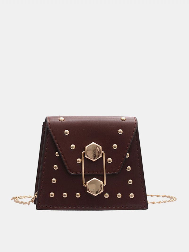 Dámska Vintage Mini Crossbody Kabelka S Flitrovými Nitmi