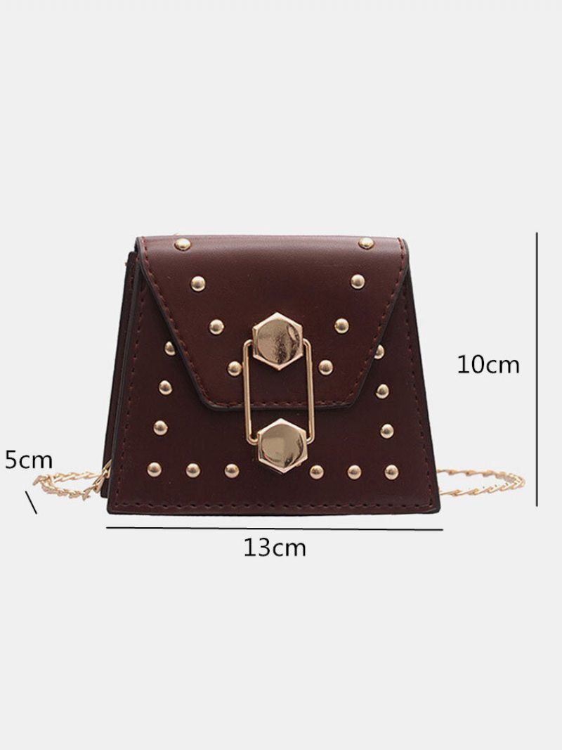 Dámska Vintage Mini Crossbody Kabelka S Flitrovými Nitmi