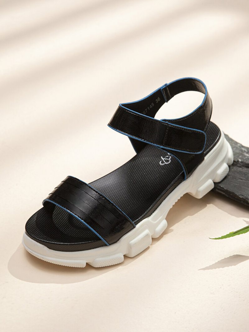 Dámske Pohodlné Jednofarebné Športové Sandále S Háčikom Na Platforme Lostisy