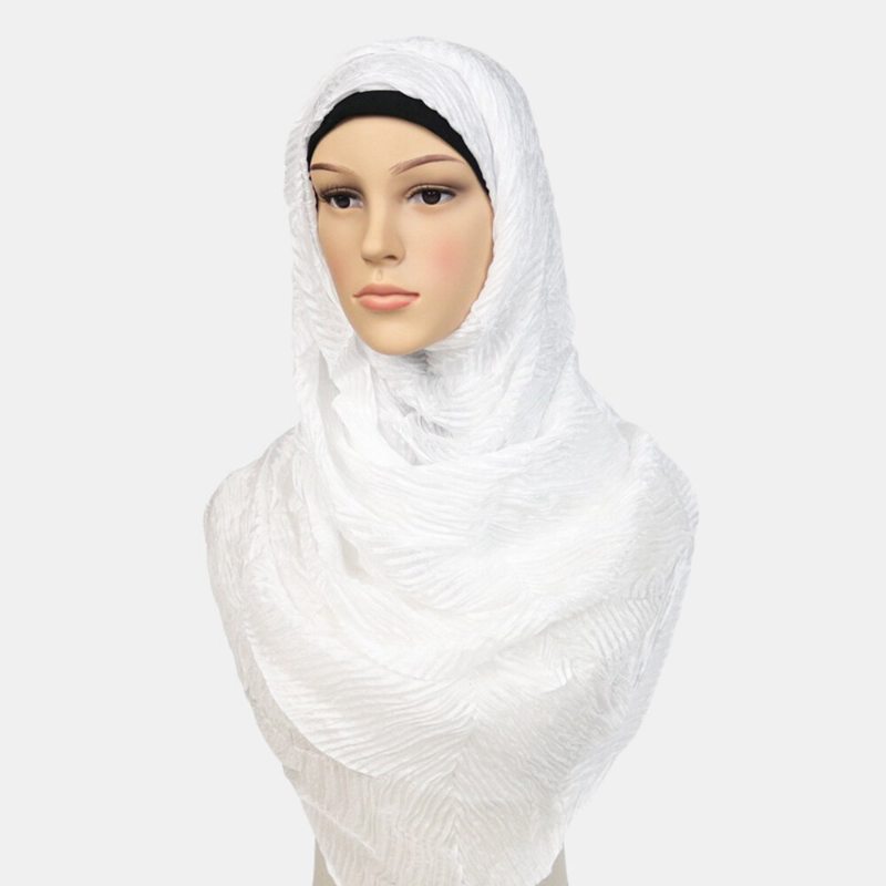 Dámsky Polyester Jednofarebný Hodvábny Moslimský Etnický Turban Hidžáb