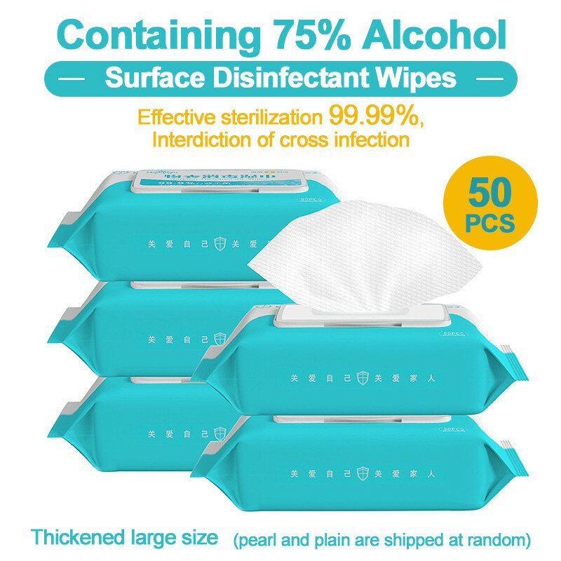 Domáce 99.9% Sterilizačné Alkoholové Obrúsky Baktericídne Čisté Ochranné Vložky
