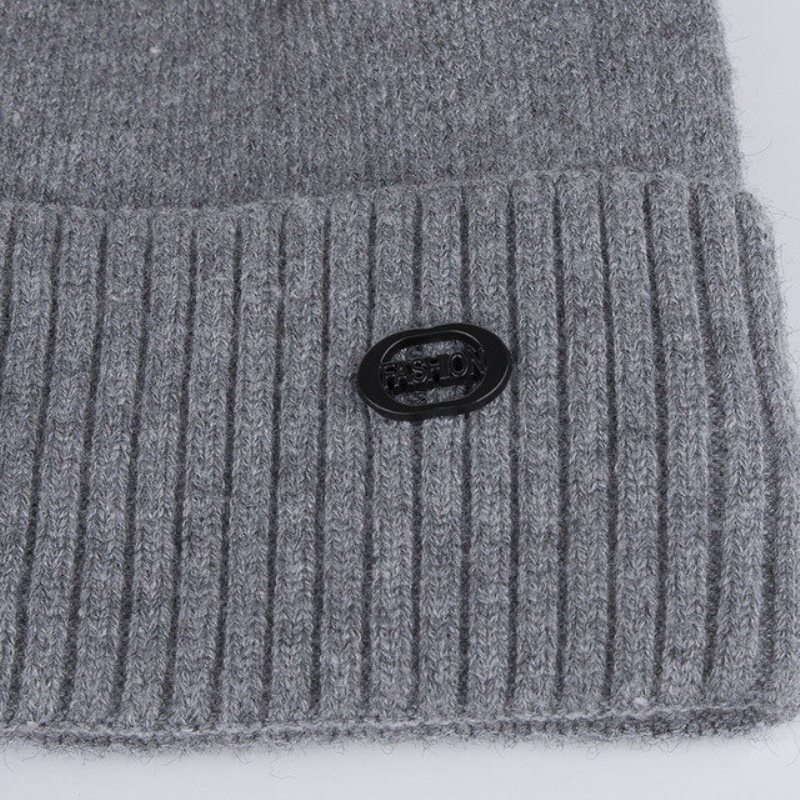 Pánska Dámska Šiltovka Plus Plain Head Knitted Sweater Cap Čiapky S Čiapkou