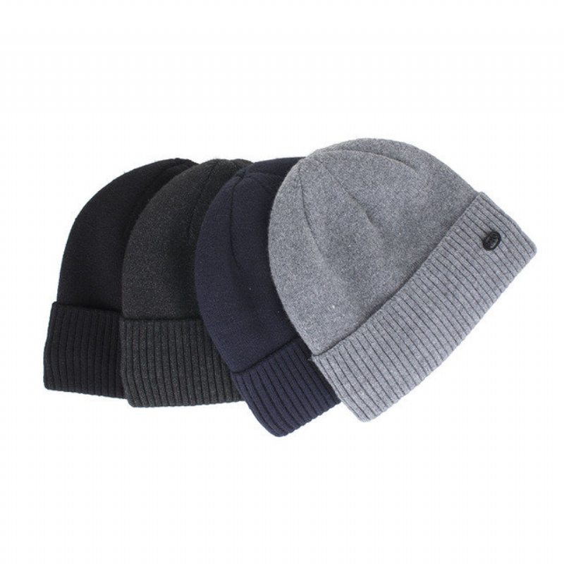 Pánska Dámska Šiltovka Plus Plain Head Knitted Sweater Cap Čiapky S Čiapkou