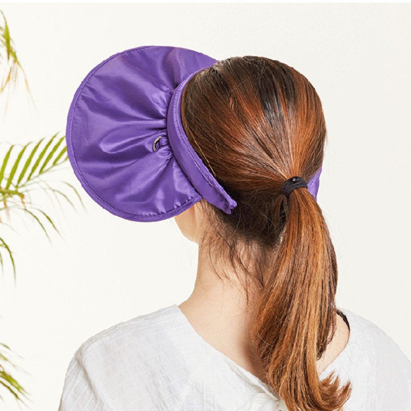 Roll-up Široký Okraj Skladací Šilt Klobúky Head Band Odolné Dovolenkové Plážové Čiapky