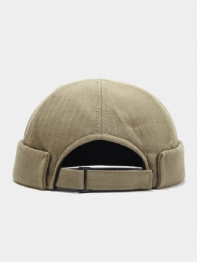 Unisex Bavlna Jednofarebná Rybia Kosť Prúžky Kupoly Osobnosť Čiapka Bez Okrajov Landlord Sailor Hat Skull Cap