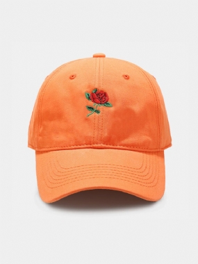 Unisex Bavlna Ruža Výšivka Móda Poľovníctvo Žiarivá Oranžová Bezpečná Slnečná Clona Šiltovky Baseballové Čiapky