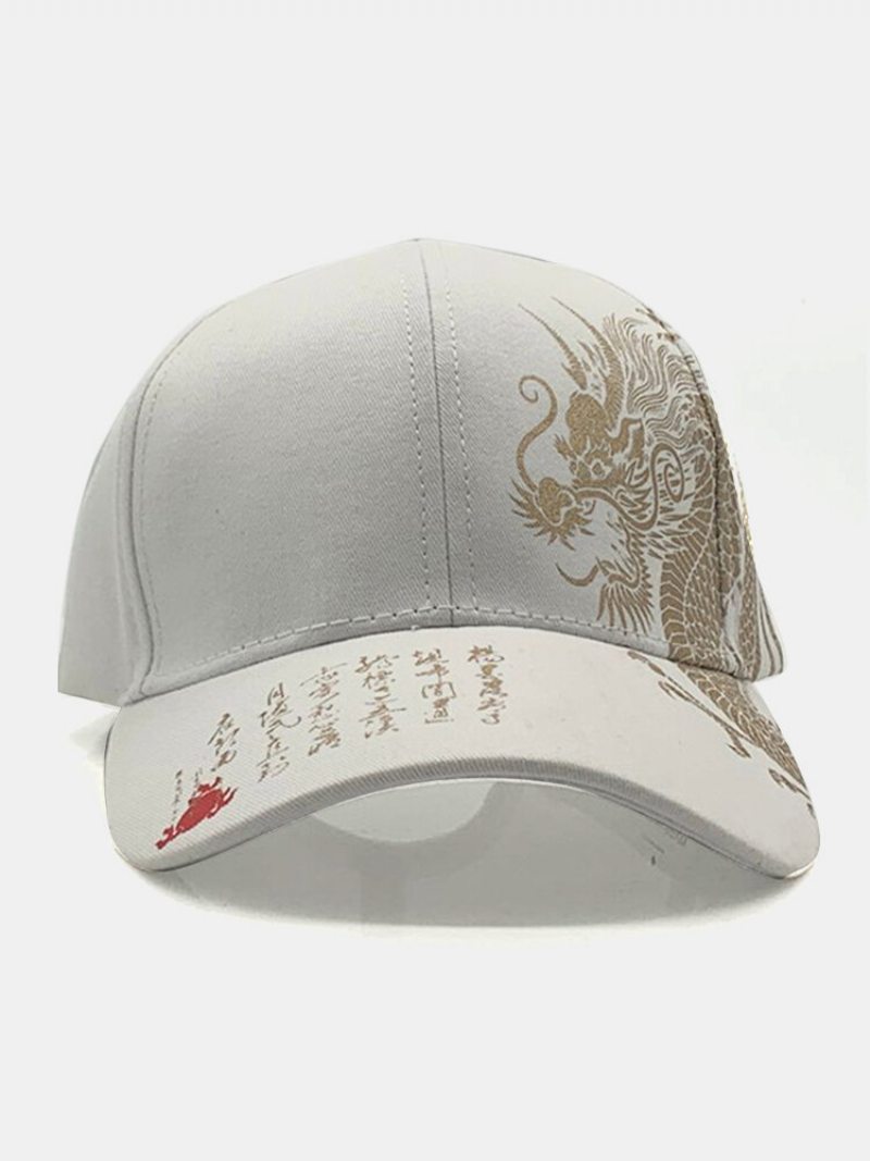 Unisex Bavlna So Vzorom Čínskeho Draka Móda V Štýle Hip-hopu Baseballová Čiapka