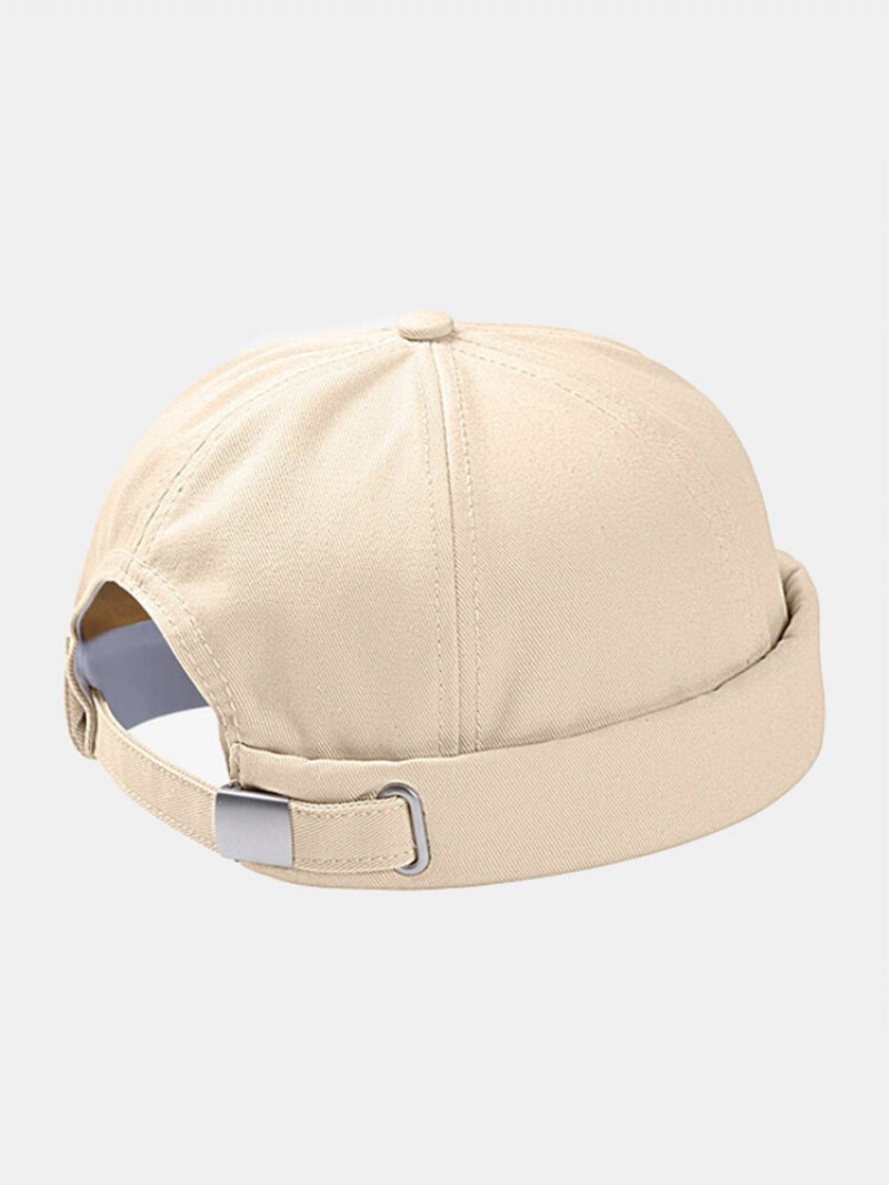 Unisex Bavlna So Vzorom Písmen Vyšívanie Univerzálna Čiapka Bez Okrajov Landlord Cap Skull Cap