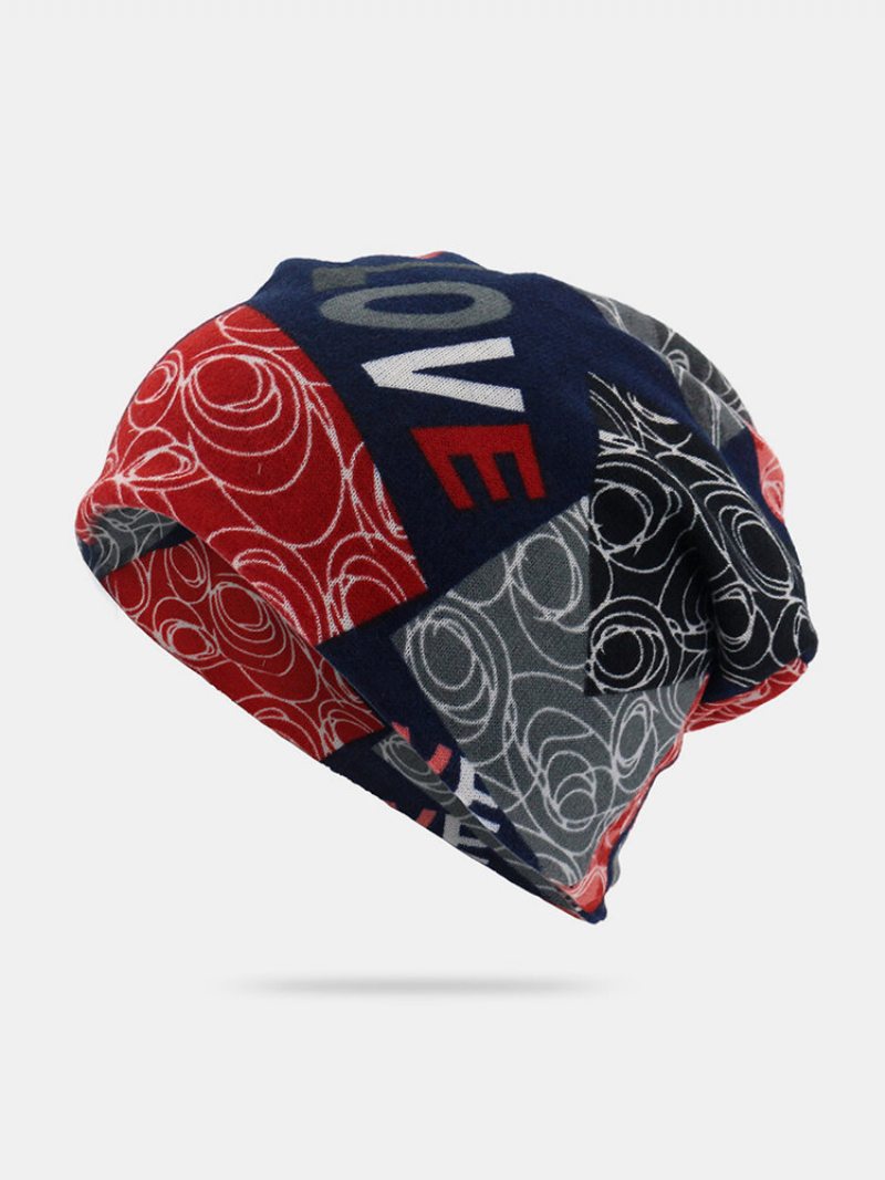 Unisex Letter Print Twist Hat Čiapka S Čiapkou