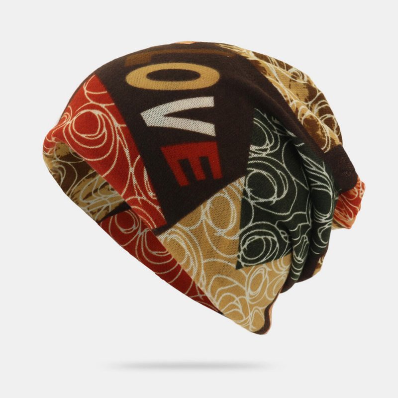 Unisex Letter Print Twist Hat Čiapka S Čiapkou