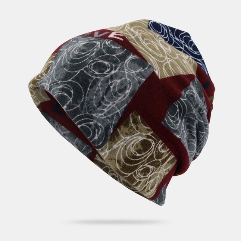 Unisex Letter Print Twist Hat Čiapka S Čiapkou