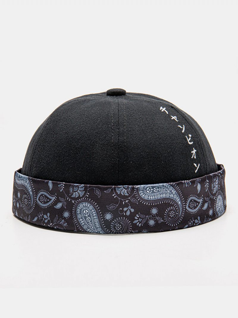 Unisex Polyester Bavlna Japonské Písmo Perris Vzor Tlač Všestranná Čiapka Bez Okraja Landlord Cap Skull Cap