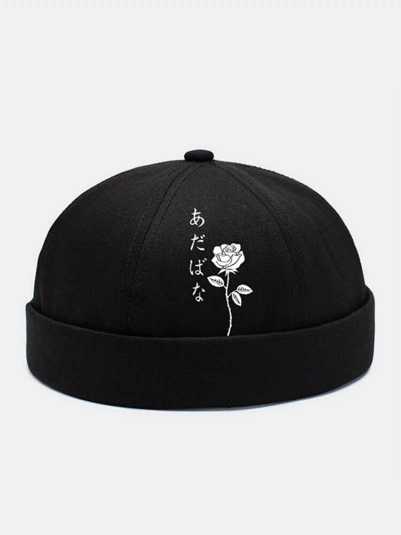 Unisex Polyester Bavlna Rose S Japonským Vzorom Univerzálna Čiapka Bez Okrajov Landlord Cap Skull Cap