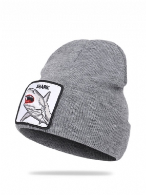 Vlnená Čiapka So Zvieracím Vzorom Pletená Skull Cap Beanie