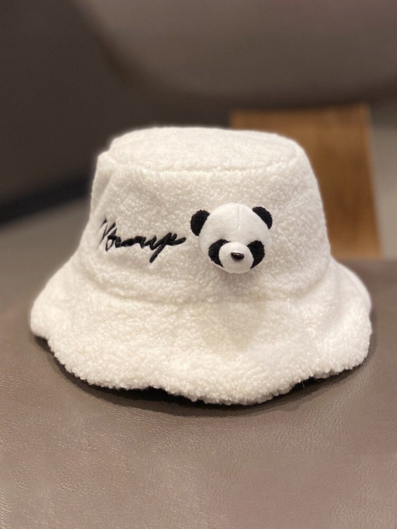 Zimné Olympijské Hry V Pekingu 2023 Unisex Plyšové Vyšívanie Písmen Panda Doll Zdobená Celozápasová Teplá Čiapka