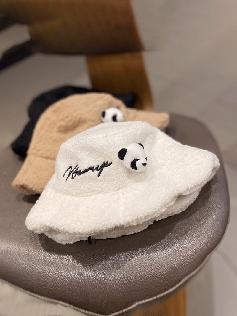 Zimné Olympijské Hry V Pekingu 2023 Unisex Plyšové Vyšívanie Písmen Panda Doll Zdobená Celozápasová Teplá Čiapka