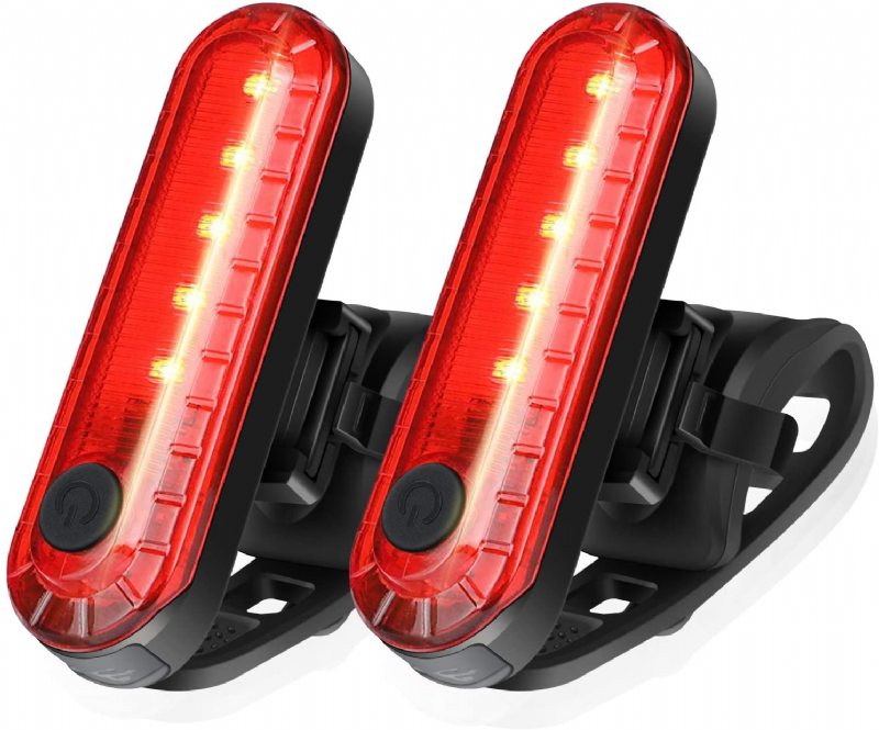 2pcs Usb Dobíjacie Led Zadné Svetlo Na Bicykel Bezpečnostné Výstražné Na Na Horský Príslušenstvo K Bicyklu Na Športový