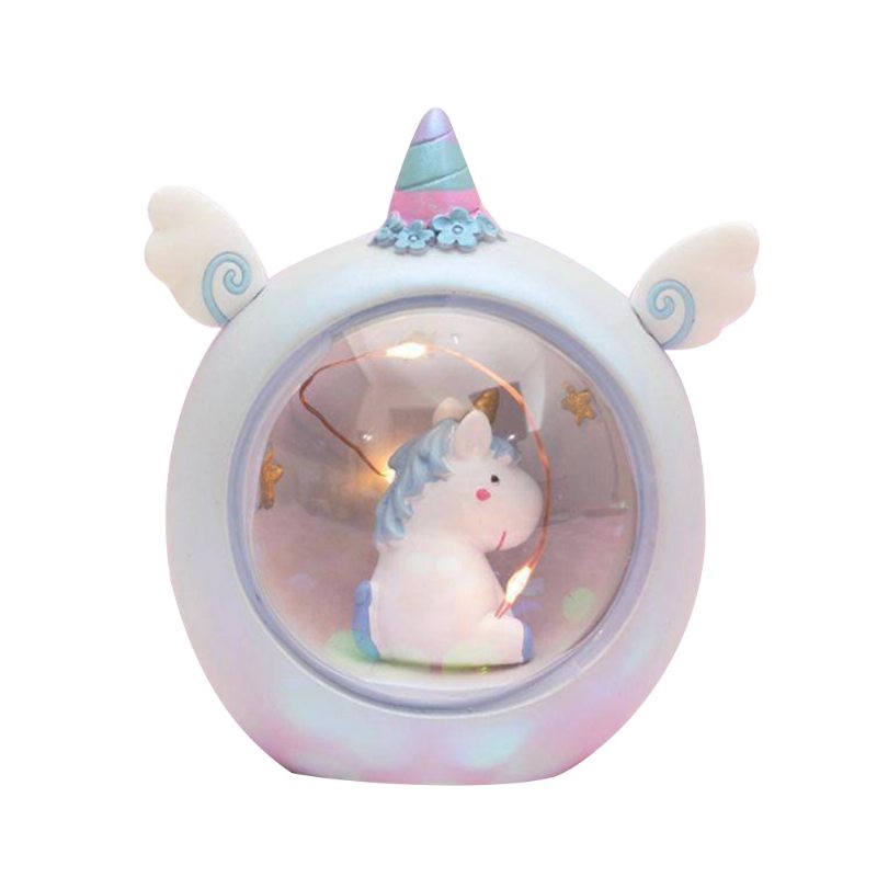 Fairy Unicorn Snow Globe Nočné Svetlo Pre Deti Dievčatá Vnučky Bábätká Darček K Narodeninám Pekná Kreatívna Led Jednorožec Krištáľová Guľová Lampa