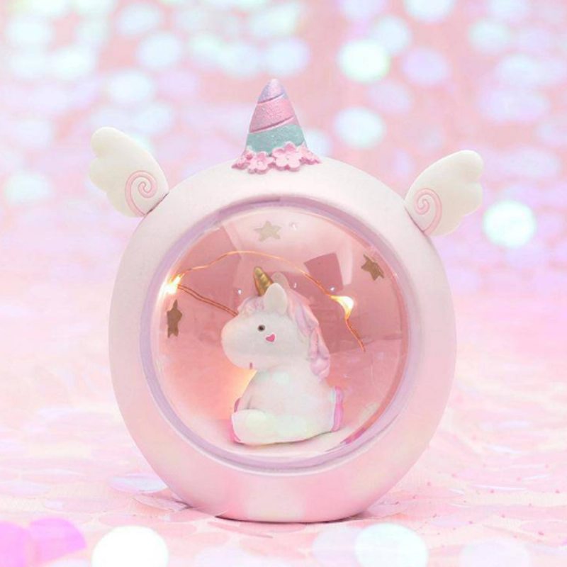 Fairy Unicorn Snow Globe Nočné Svetlo Pre Deti Dievčatá Vnučky Bábätká Darček K Narodeninám Pekná Kreatívna Led Jednorožec Krištáľová Guľová Lampa