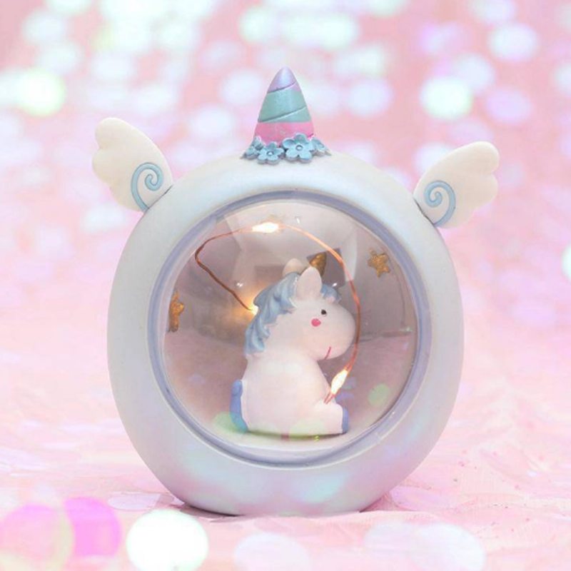 Fairy Unicorn Snow Globe Nočné Svetlo Pre Deti Dievčatá Vnučky Bábätká Darček K Narodeninám Pekná Kreatívna Led Jednorožec Krištáľová Guľová Lampa