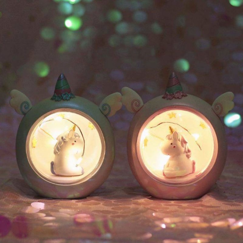 Fairy Unicorn Snow Globe Nočné Svetlo Pre Deti Dievčatá Vnučky Bábätká Darček K Narodeninám Pekná Kreatívna Led Jednorožec Krištáľová Guľová Lampa