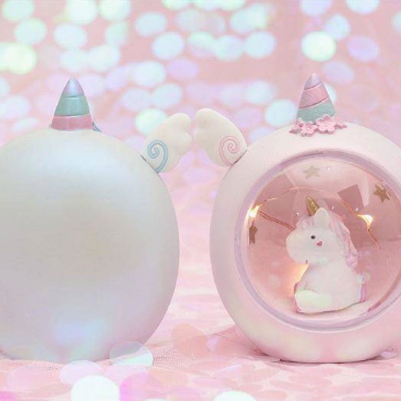 Fairy Unicorn Snow Globe Nočné Svetlo Pre Deti Dievčatá Vnučky Bábätká Darček K Narodeninám Pekná Kreatívna Led Jednorožec Krištáľová Guľová Lampa