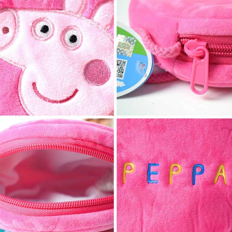 Roztomilá Peppa George Pig Malá Okrúhla Detská Taška Cez Rameno Ultramäkká Plyšová Bavlnená Cez Telo Pre Dievčatá Chlapcov