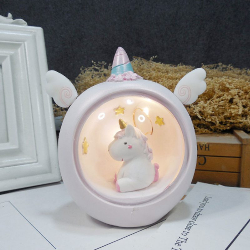 Stolová Lampa Unicorn Creative Živicová Hviezda Dekorácia Do Spálne S Nočným Svetlom Pre Študentky Použite Lampu Na Okrúhly Stôl