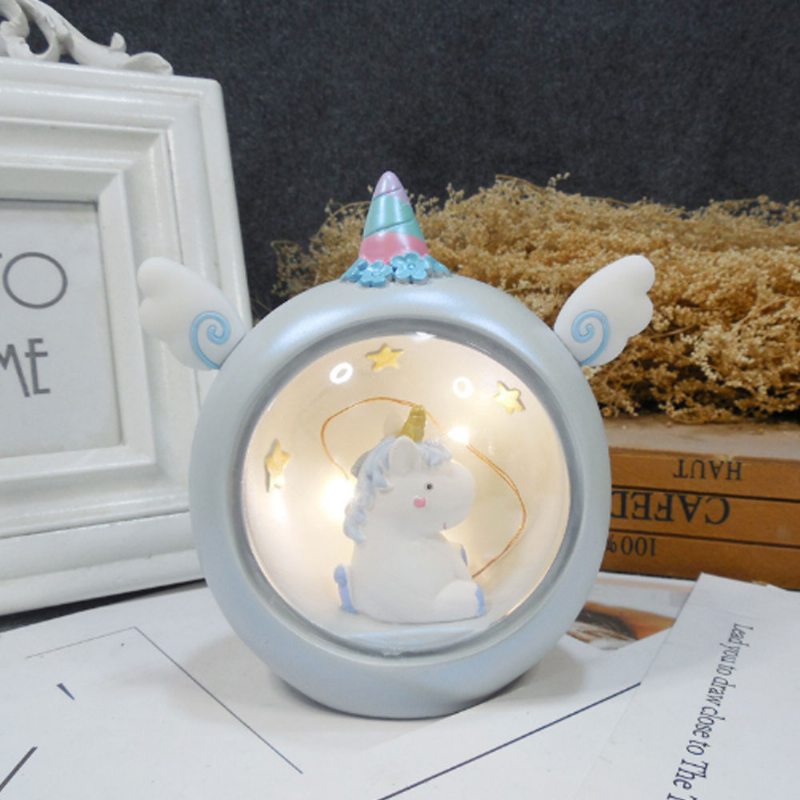 Stolová Lampa Unicorn Creative Živicová Hviezda Dekorácia Do Spálne S Nočným Svetlom Pre Študentky Použite Lampu Na Okrúhly Stôl