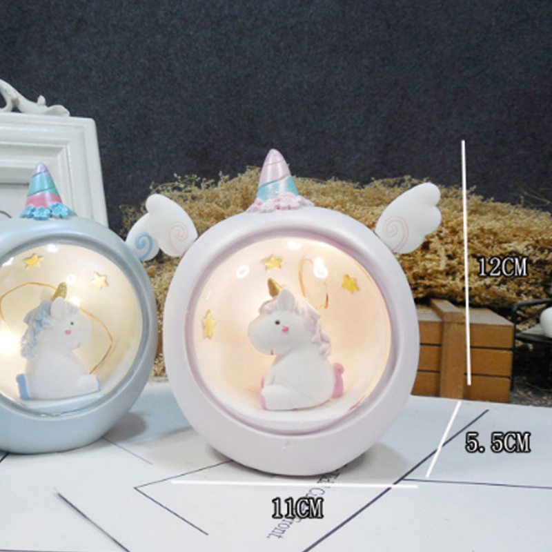 Stolová Lampa Unicorn Creative Živicová Hviezda Dekorácia Do Spálne S Nočným Svetlom Pre Študentky Použite Lampu Na Okrúhly Stôl